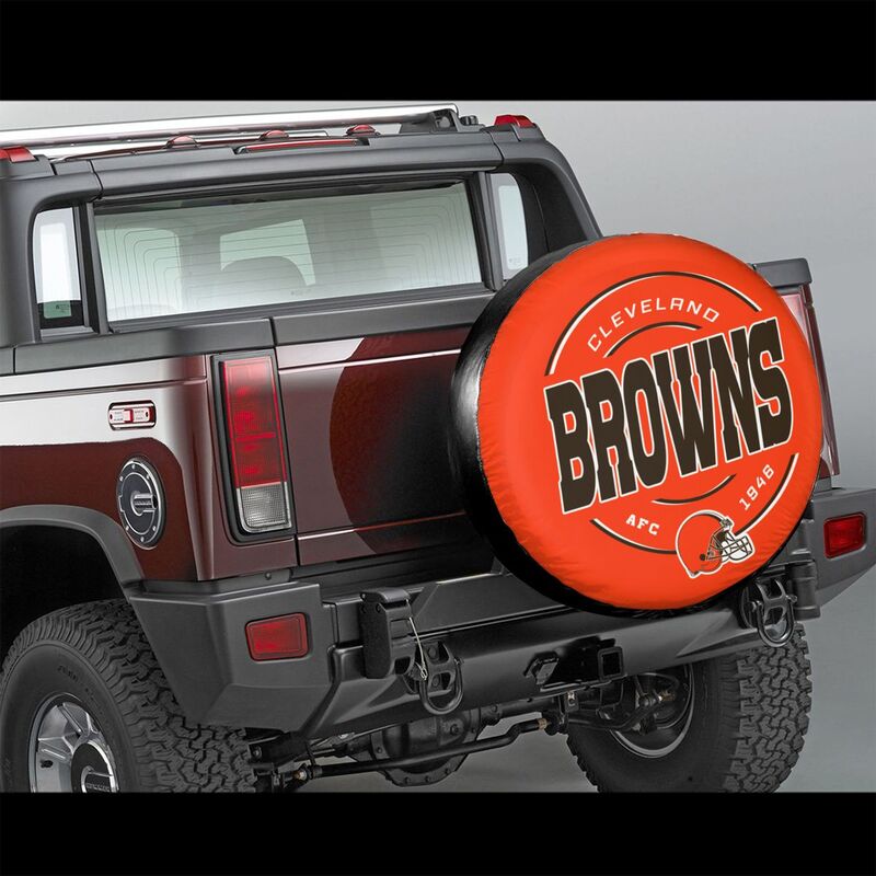 Cleveland Browns Printing car tire protection cover car spare tire dust protection cover