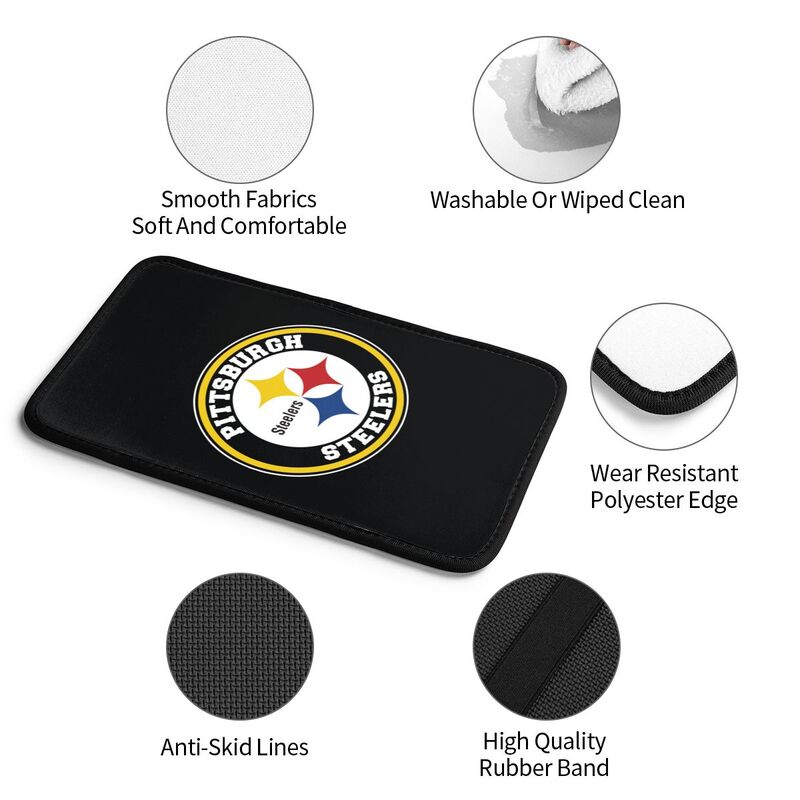 Car armrest box pad Pittsburgh Steelers 6 Printed central armrest box pad protective pad
