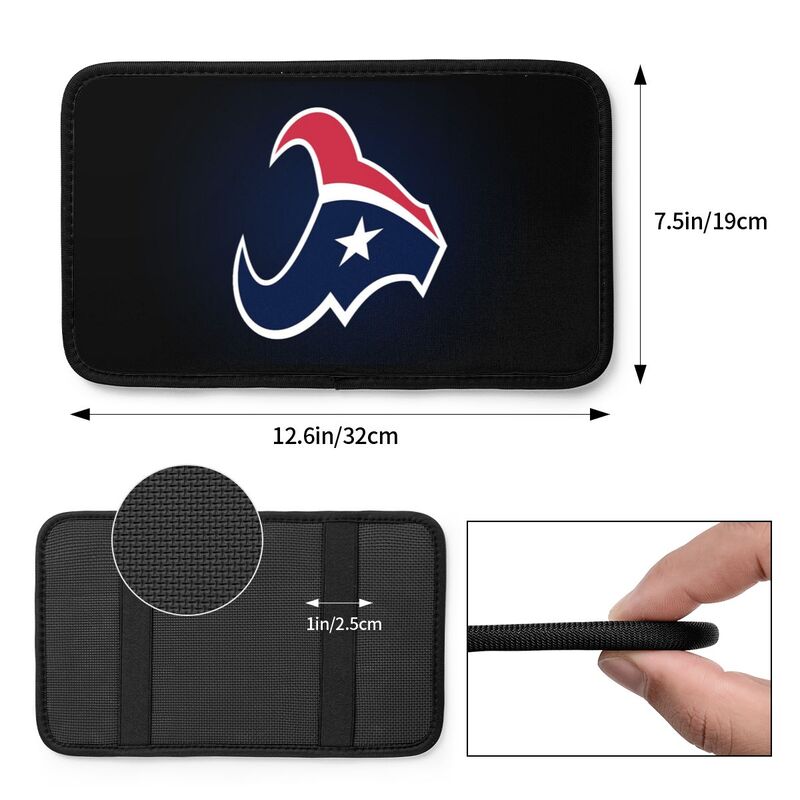 Car armrest box pad Houston Texans3 Printed central armrest box pad anti slip pad