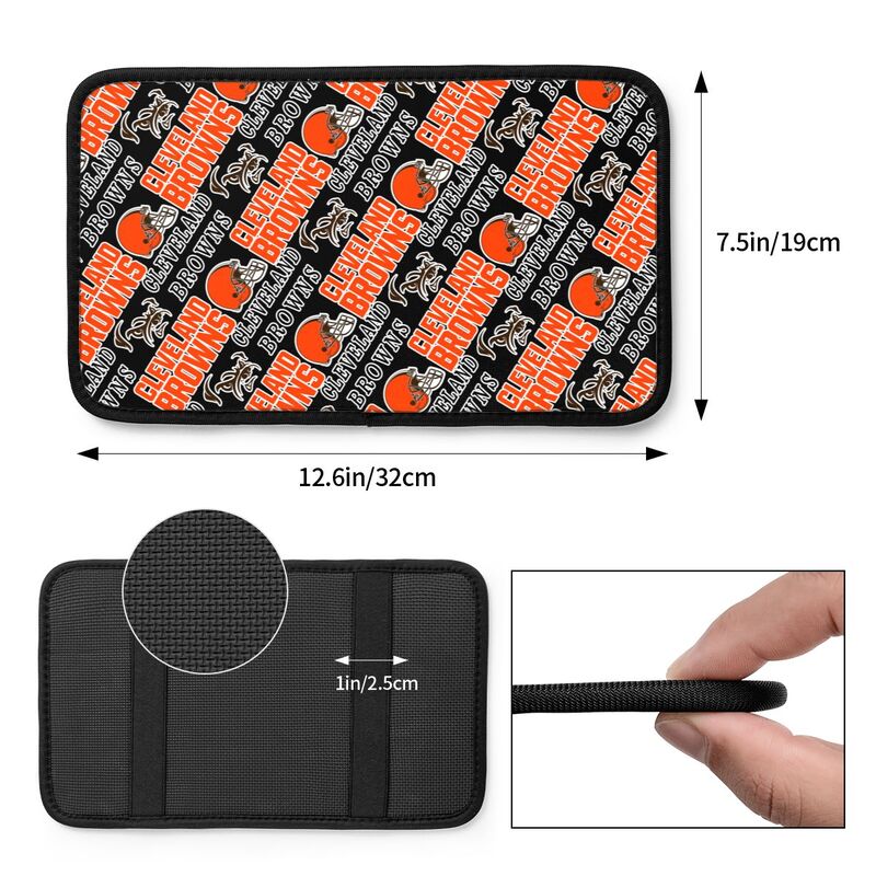 Cleveland Browns Printing car armrest box protective pad