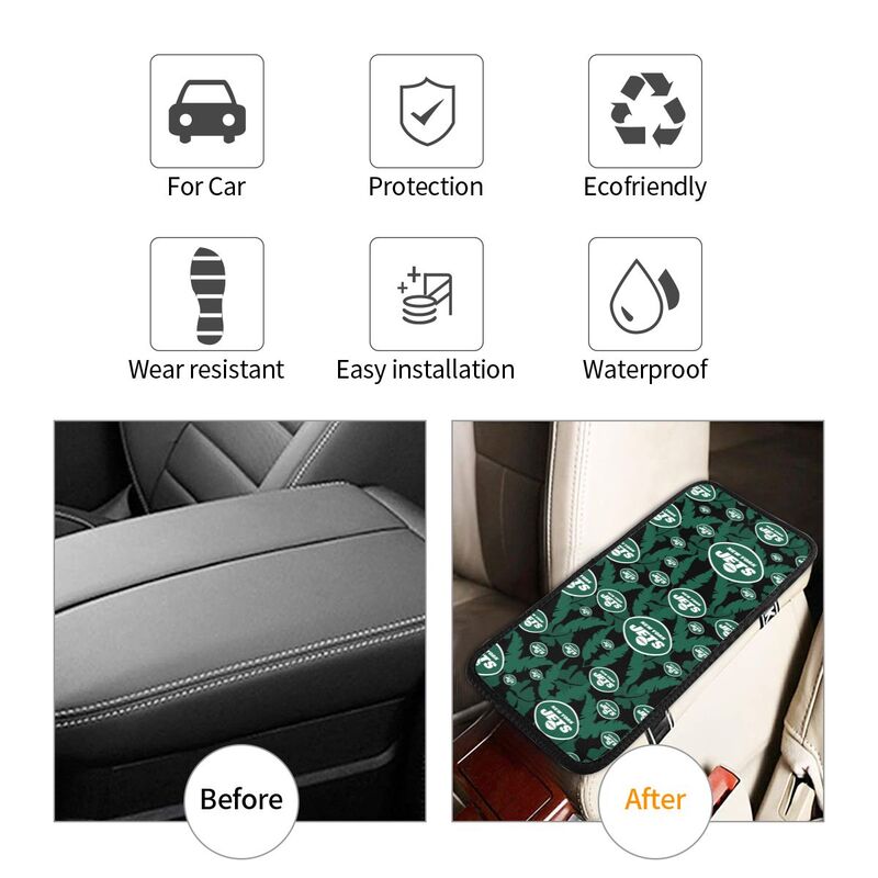 New York Jets printing Center console armrest pad car armrest protective cover car