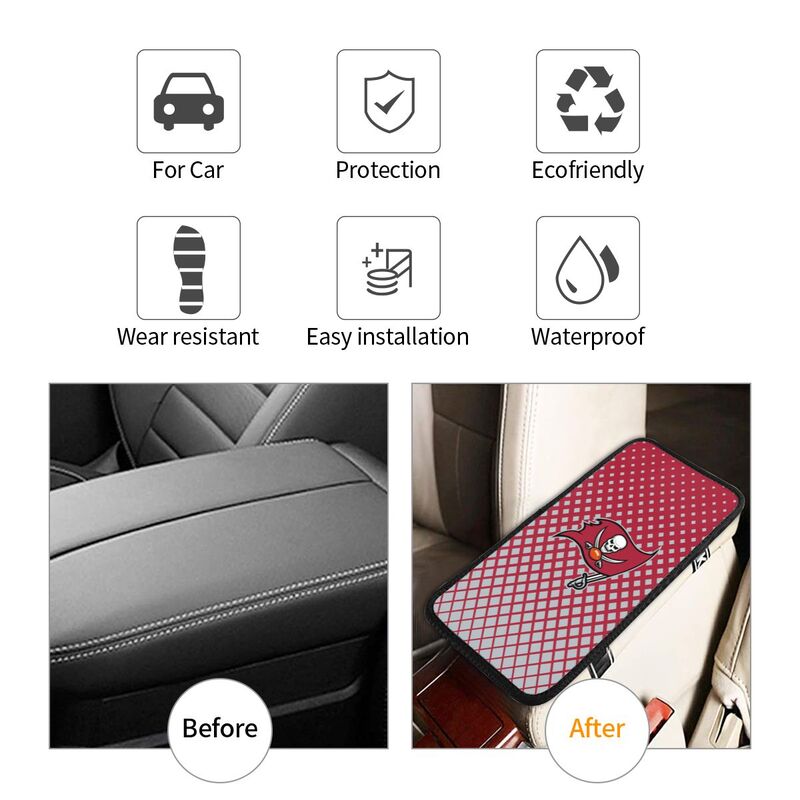 Tampa Bay Buccaneers Car handrail box cushion Personalized printed car armrest cover