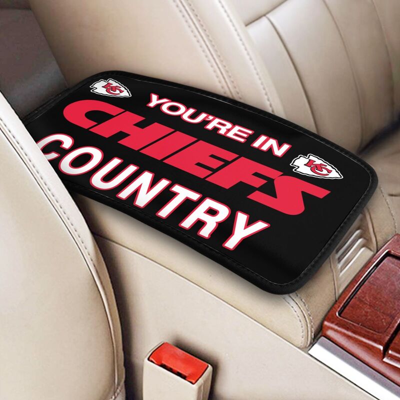 Kansas City Chiefs Printed car armrest box pad elbow support pad