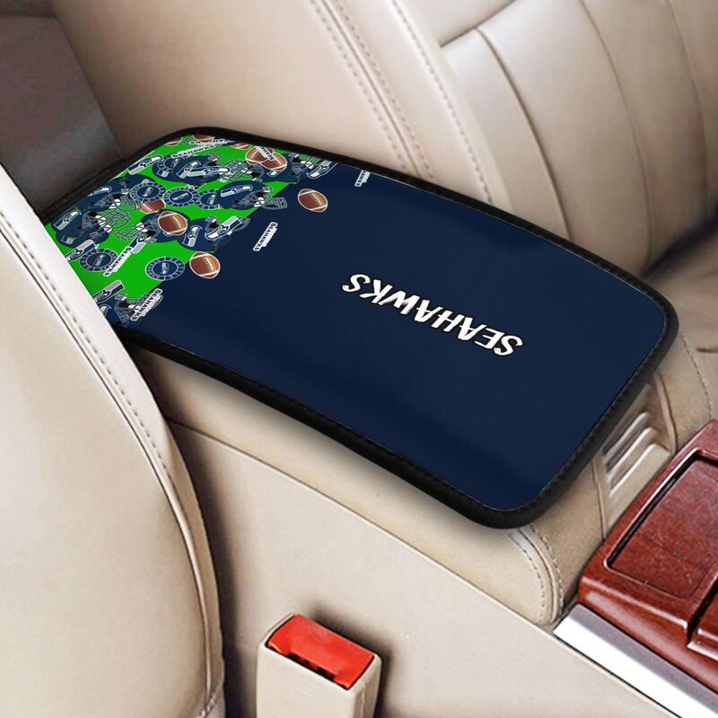 Seattle Seahawks print Car center console armrest pad car armrest protective cover