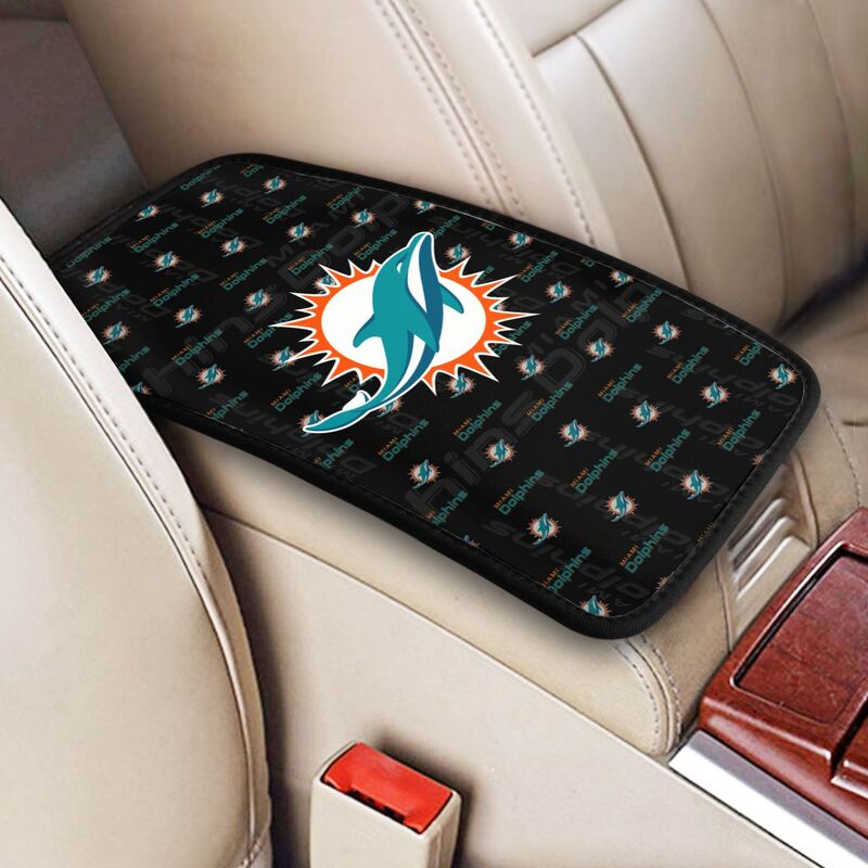 Miami Dolphins printed Car handrail cushion Personalized car armrest cover