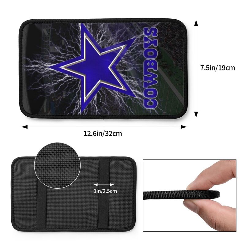 Car armrest box pad Dallas Cowboys Printed central armrest box pad anti slip pad