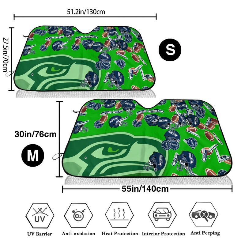 Seattle Seahawks Print multiple sizes car windshield sunshade panel car windshield sunshade cover
