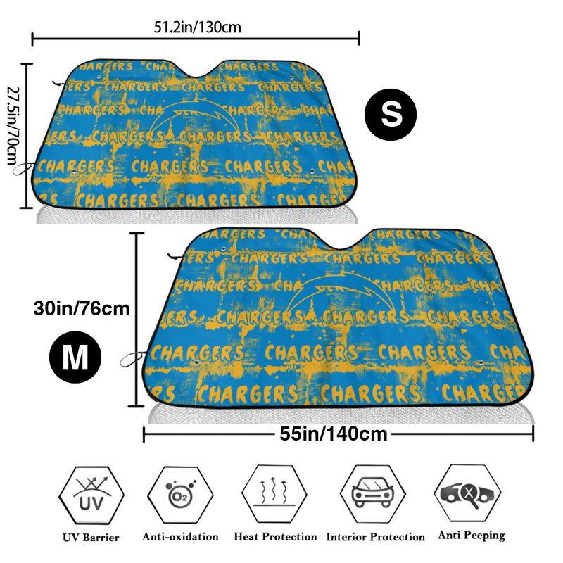 San Diego Chargers Printed front windshield sunshade car windshield sunshade (multi size)