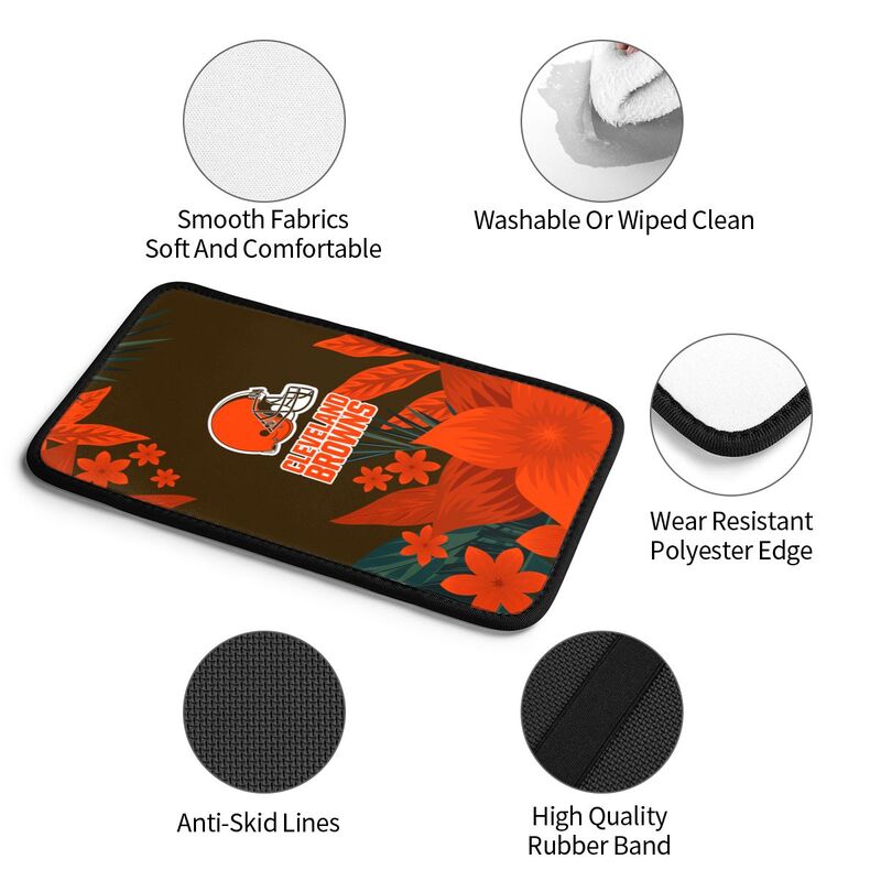 Cleveland Browns Car armrest box protective cover car center console armrest pad