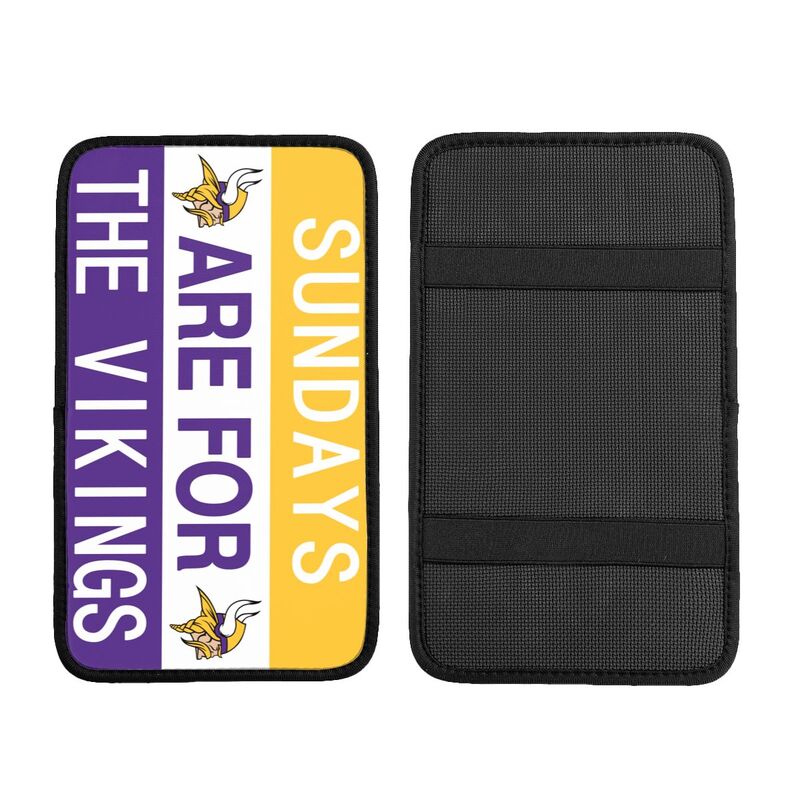 Minnesota Vikings Personalized printed car armrest cover Car handrail box cushion