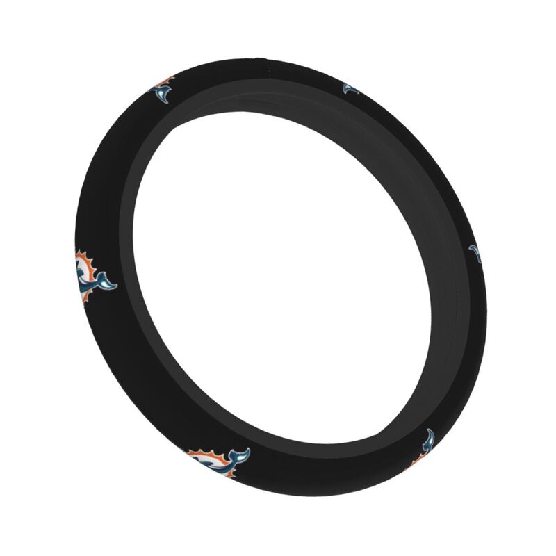 Miami Dolphins Printed breathable elastic steering wheel cover anti slip cover