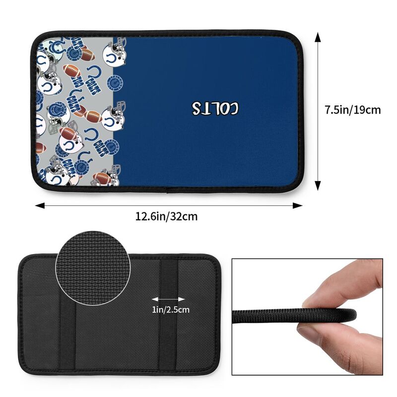 Indianapolis Colts print Car center console armrest pad car armrest protective cover