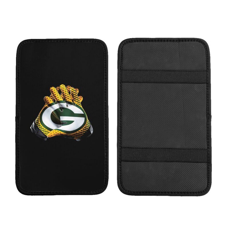 Green Bay Packers4 Printed car armrest box pad anti-abrasion pad
