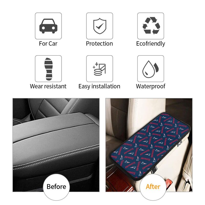 New England Patriots Printed armrest protective cover car armrest box cushion