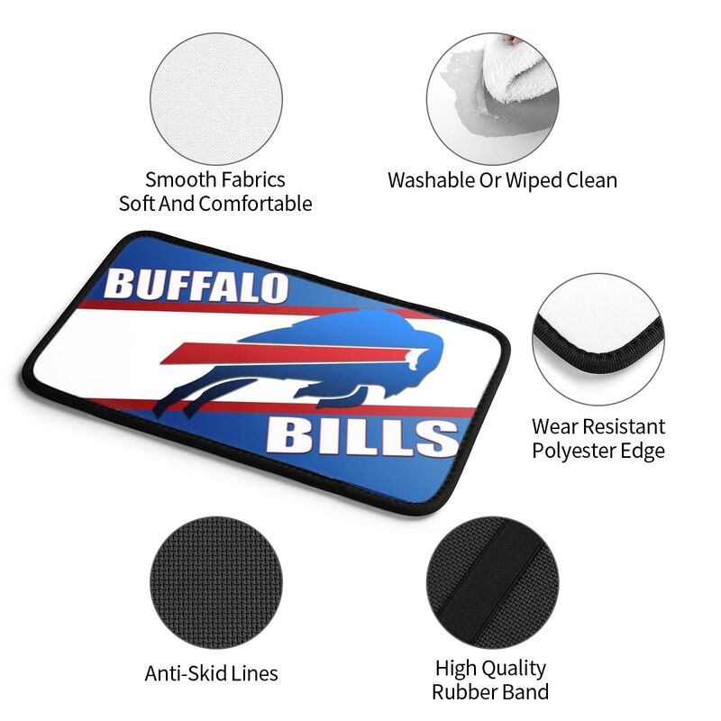 Car armrest box pad Buffalo Bills 1 Printed center armrest box pad protective pad