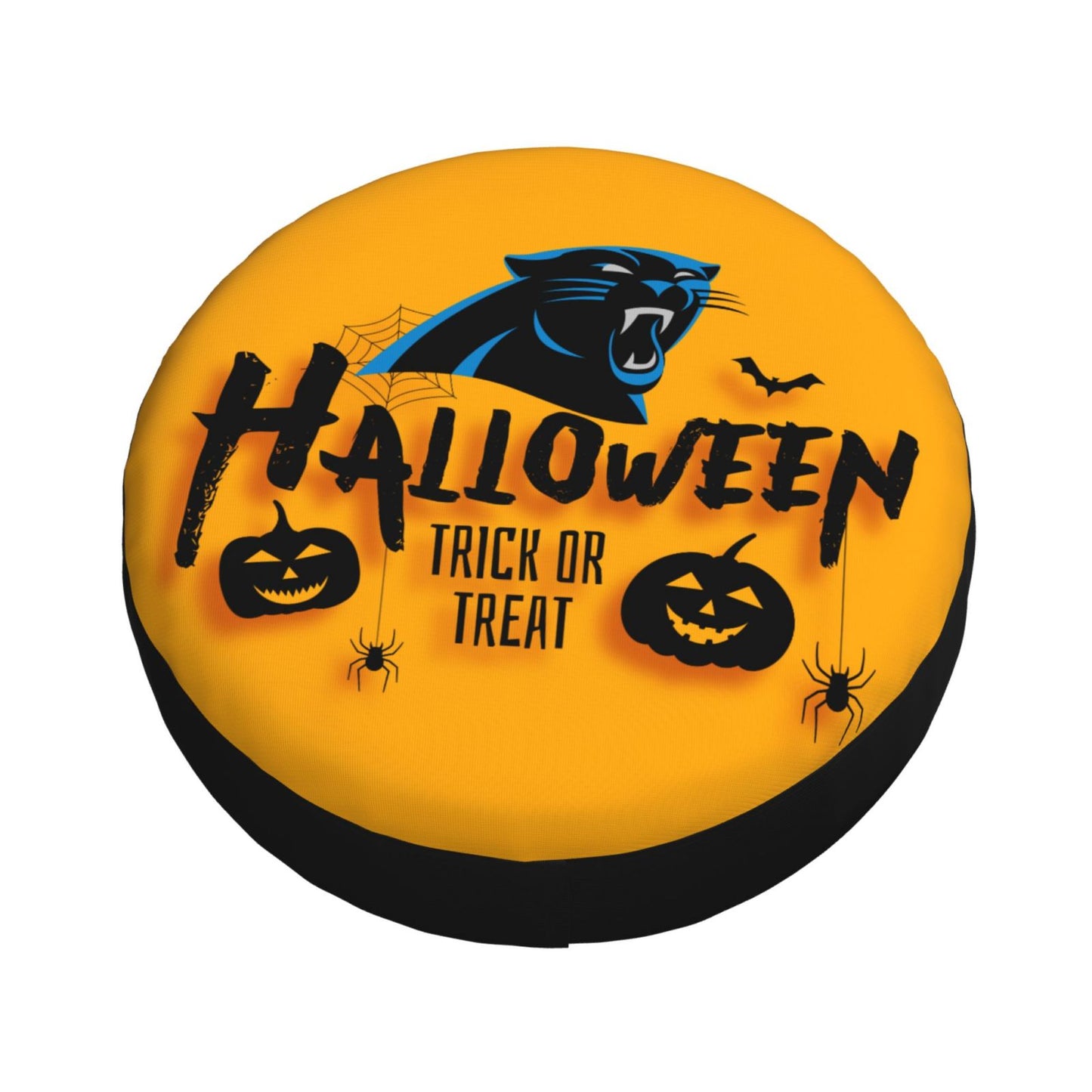 Carolina Panthers print wheel dust cover Halloween pumpkin lantern printed car tire cover