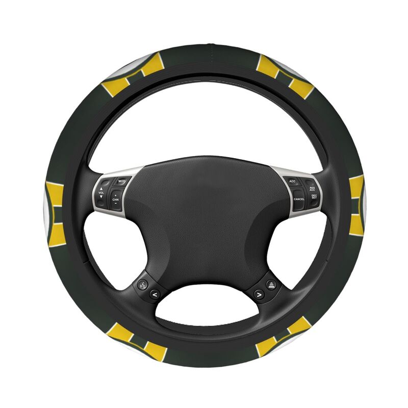 Green Bay Packers 2 Printed breathable elastic steering wheel cover anti slip cover