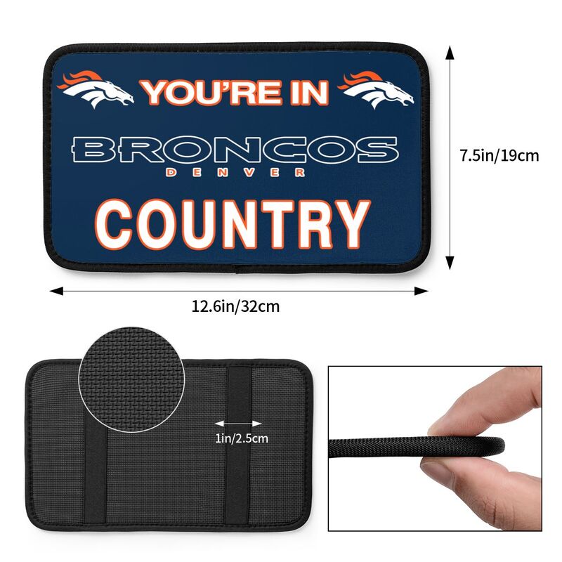 Denver Broncos Printed car armrest box pad elbow support pad
