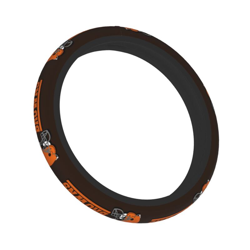 Cleveland Browns Printed elastic steering wheel cover anti slip breathable