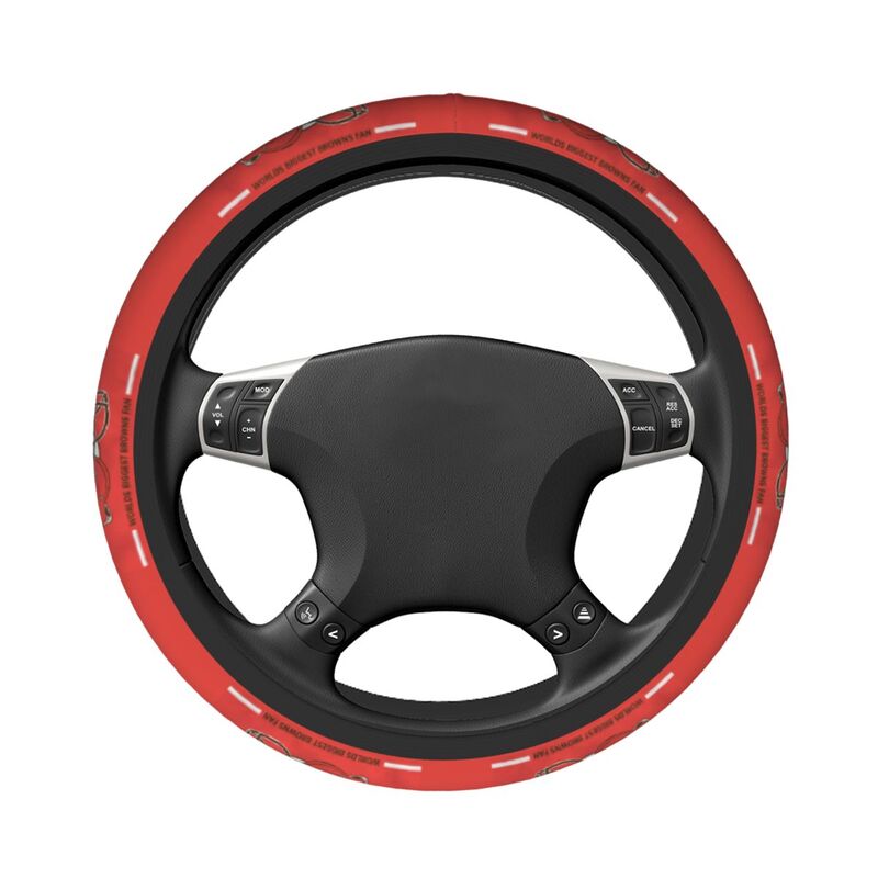 Cleveland Browns Printed breathable elastic steering wheel anti slip cover