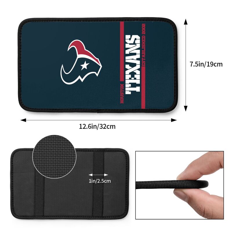 Houston Texans Printed car armrest box pad Protective pad