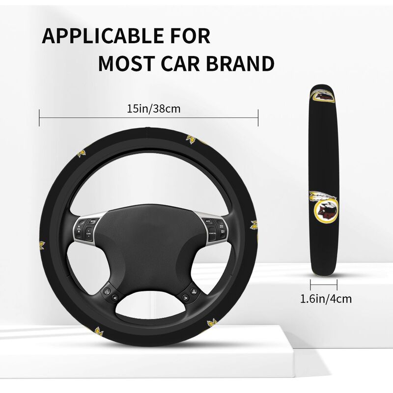 Washington Commanders 2 Printed elastic steering wheel cover car protective cover