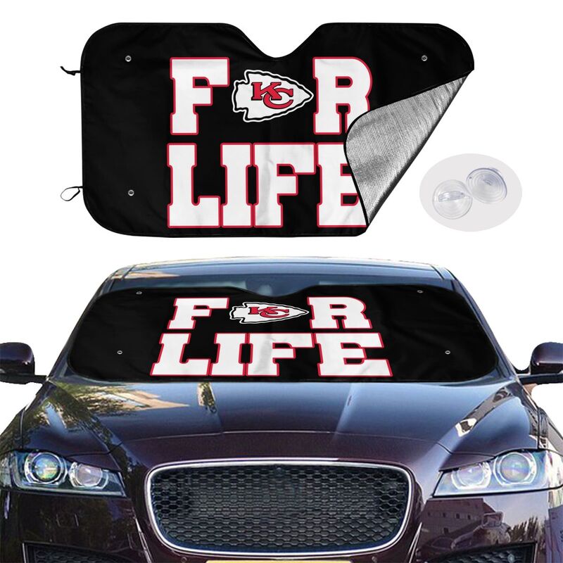 Kansas City Chiefs Printed car multi size front windshield sunshade car windshield sunshade