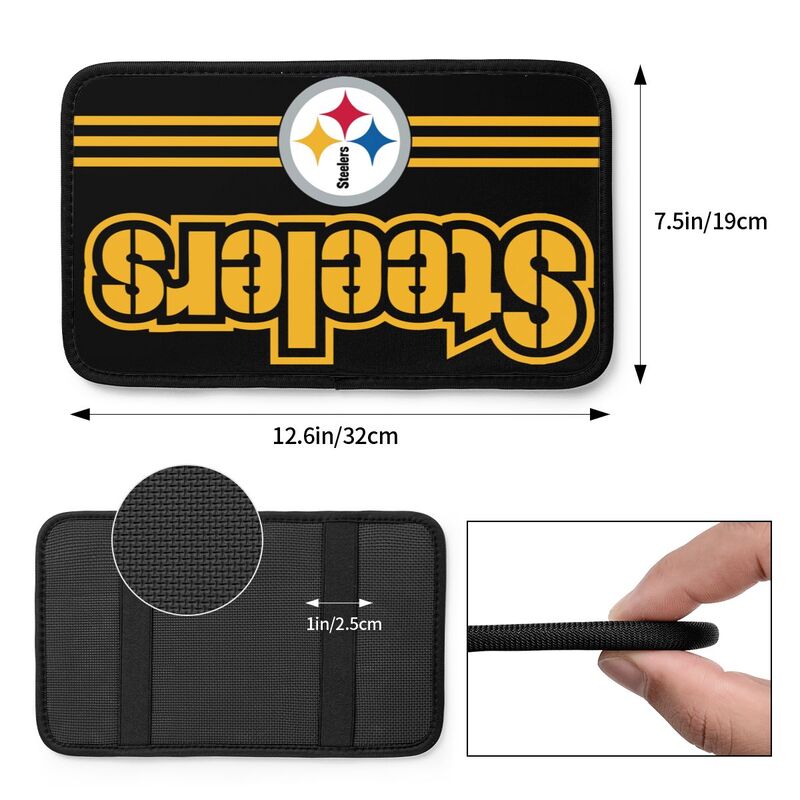 Car armrest box pad Pittsburgh Steelers 1 Printed central armrest box cushion protective pad