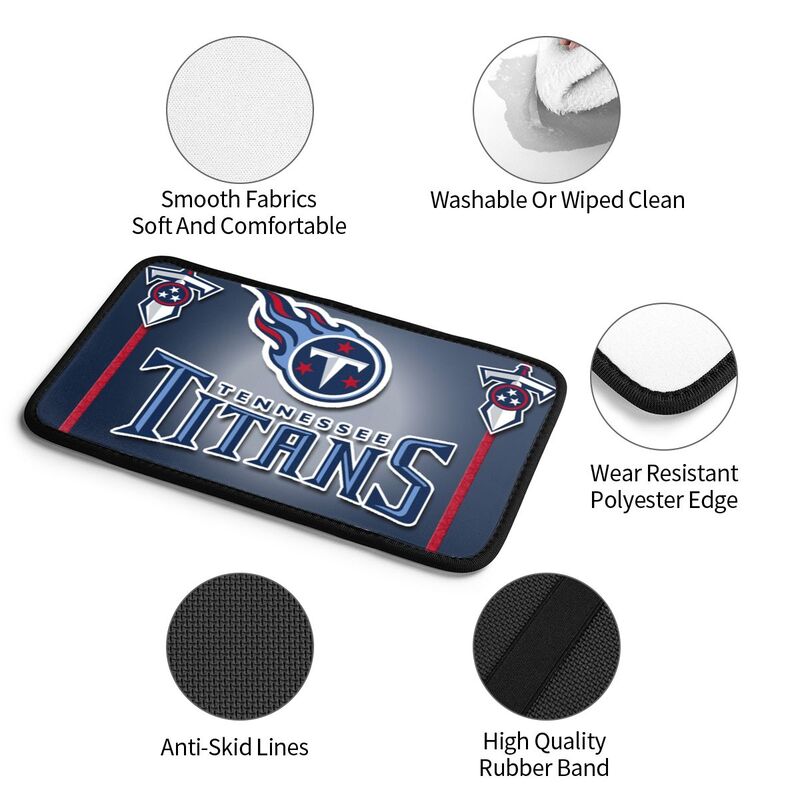 Car armrest box pad Tennessee Titans2 Printed central armrest box pad anti slip pad