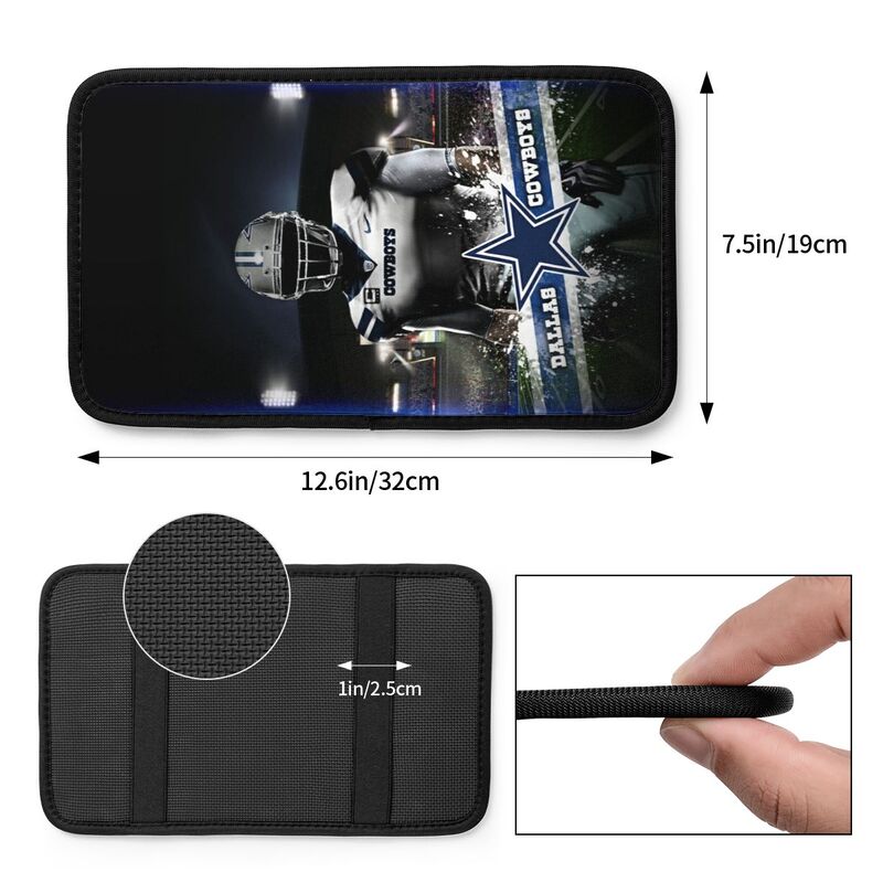 Car armrest box pad Dallas Cowboys1 Printed central armrest box pad anti slip pad