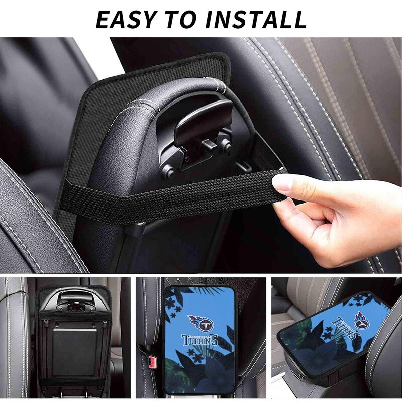 Tennessee Titans 2 Car armrest box protective cover car center console armrest pad