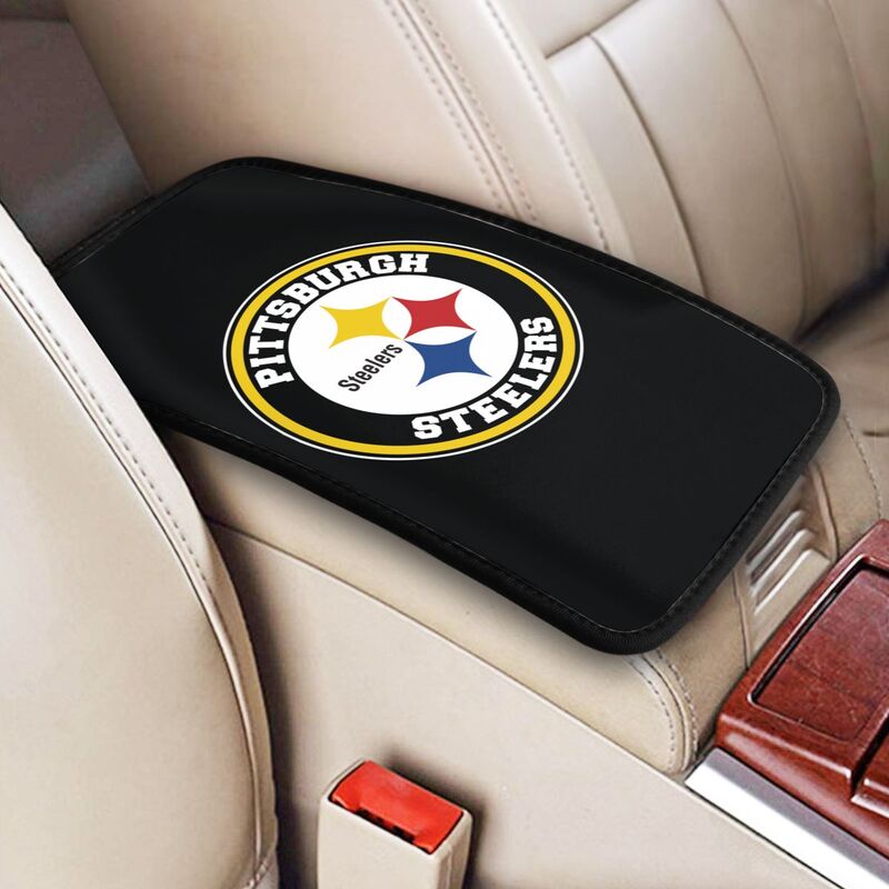 Car armrest box pad Pittsburgh Steelers 6 Printed central armrest box pad protective pad