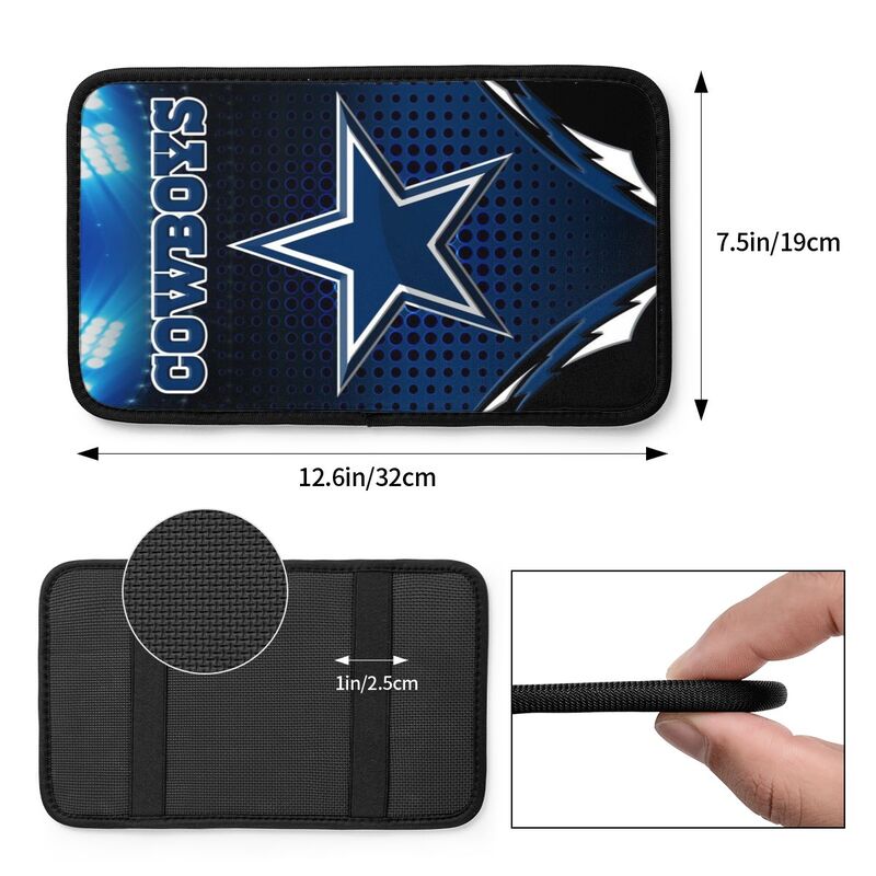 Car armrest box pad Dallas Cowboys5 Printed central armrest box pad anti slip pad