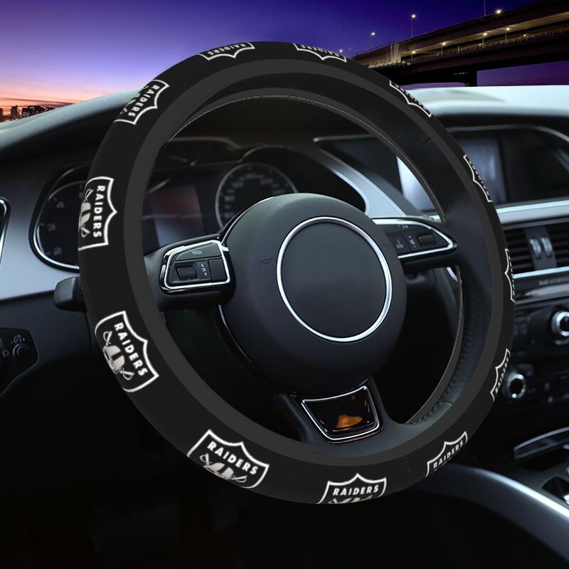 Las Vegas Raiders Printed breathable anti slip cover elastic steering wheel cover