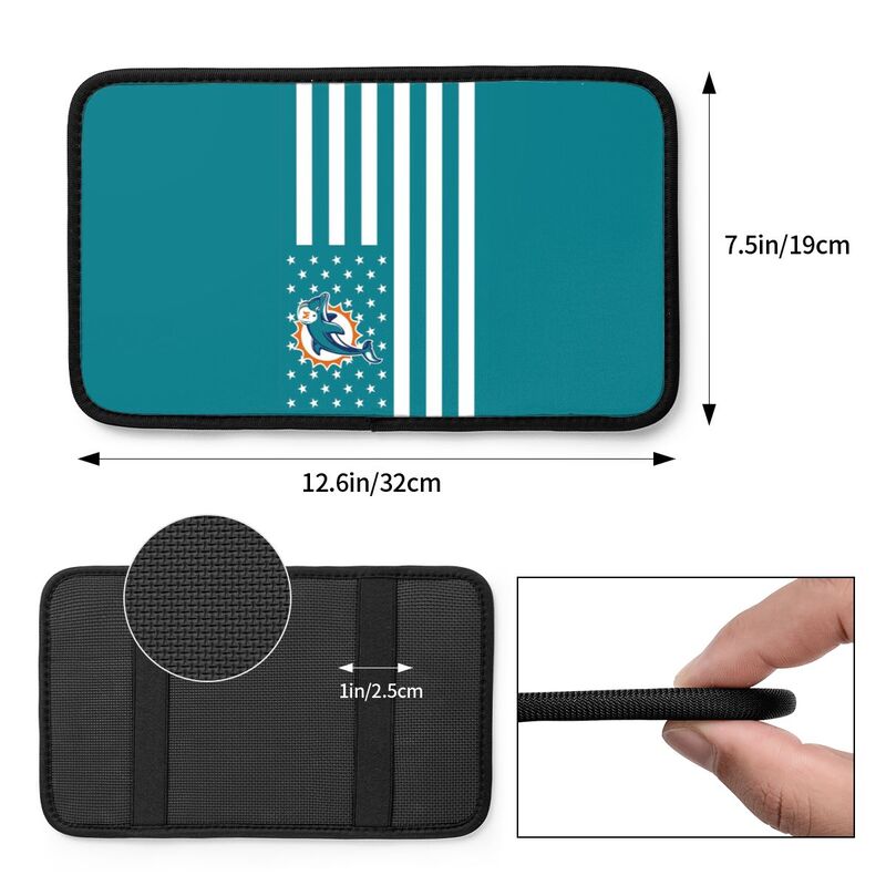 Miami Dolphins Printed car armrest box pad elbow protection pad
