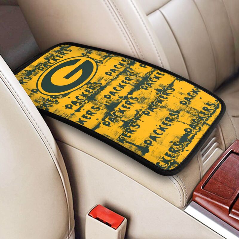 Green Bay Packers print Car armrest box protective cover car center console armrest pad