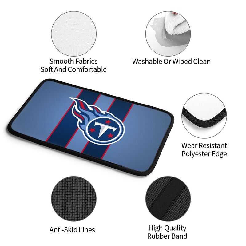 Car armrest box pad Tennessee Titans7 Printed central armrest box pad anti slip pad