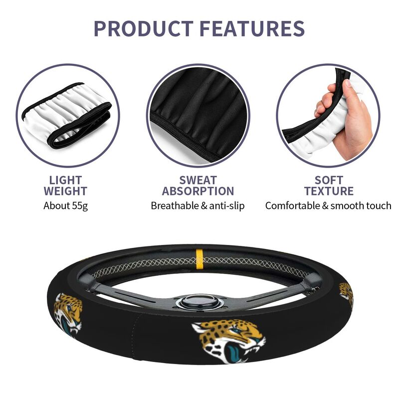 Jacksonville Jaguars Printed breathable elastic steering wheel cover