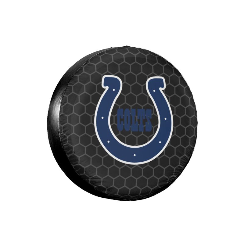 Indianapolis Colts Grid printed car tire cover dustproof and waterproof tire cover