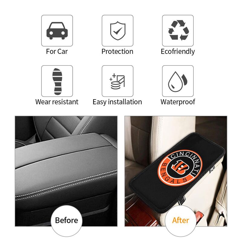 Cincinnati Bengals print car armrest protective cover Car center console armrest pad