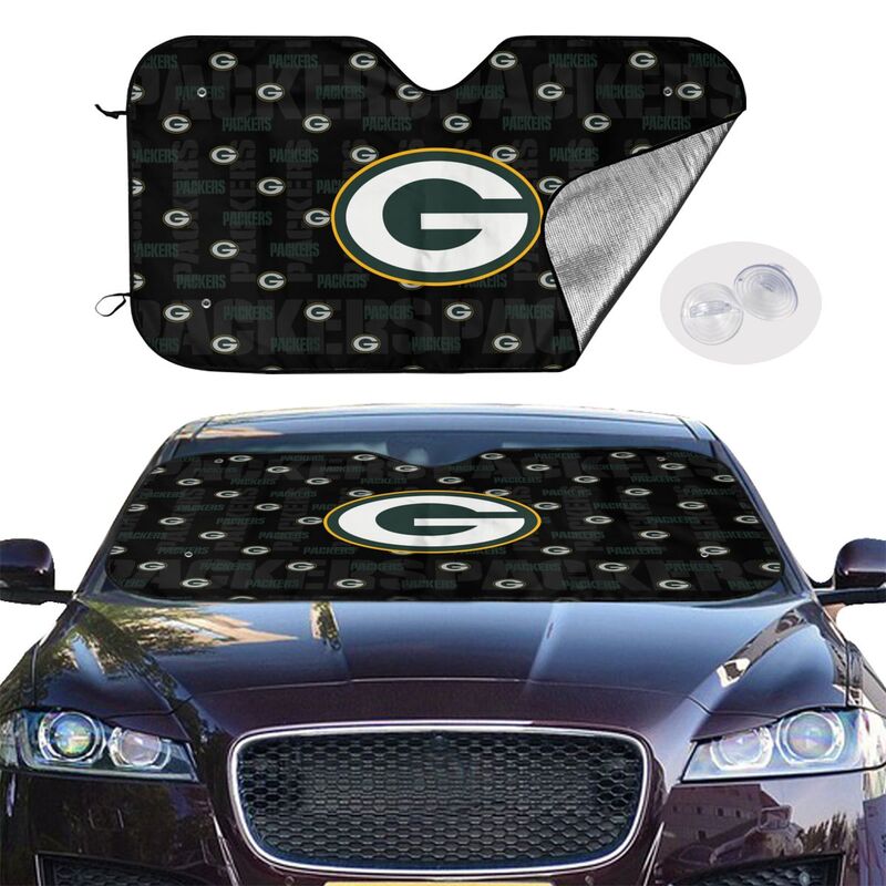 Green Bay Packers 2 Printed is suitable for front Car windshield sunshades Car windshield sunshades