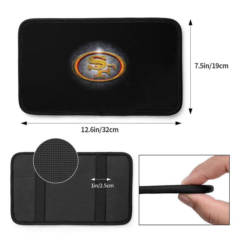 Car armrest box pad San Francisco 49ers 2 Printed central armrest box cushion protective pad