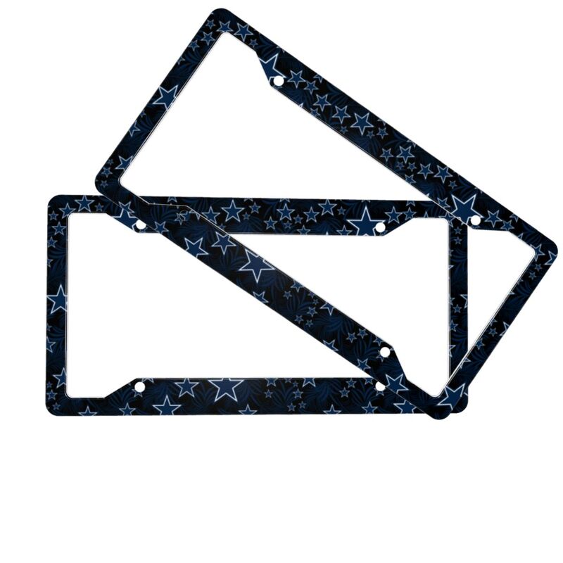 Dallas Cowboys Print Car license plate frame four hole license plate holder (one pair)