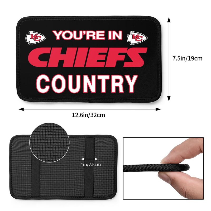 Kansas City Chiefs Printed car armrest box pad elbow support pad