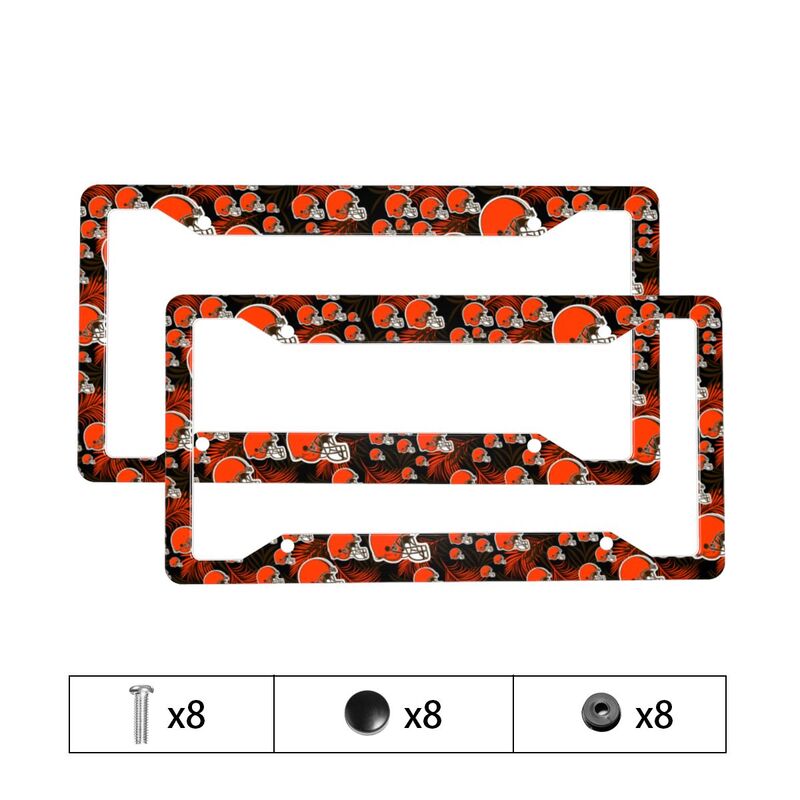 Cleveland Browns Print Car license plate frame four hole license plate holder (one pair)