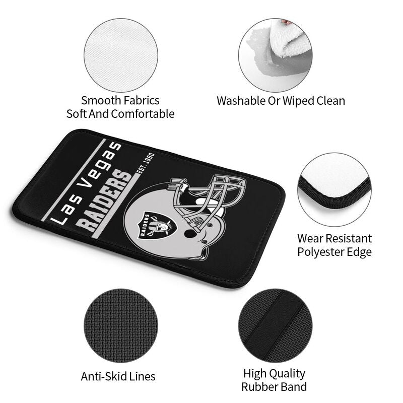 Las Vegas Raiders 3 Print car armrest box cushion armrest protective cover