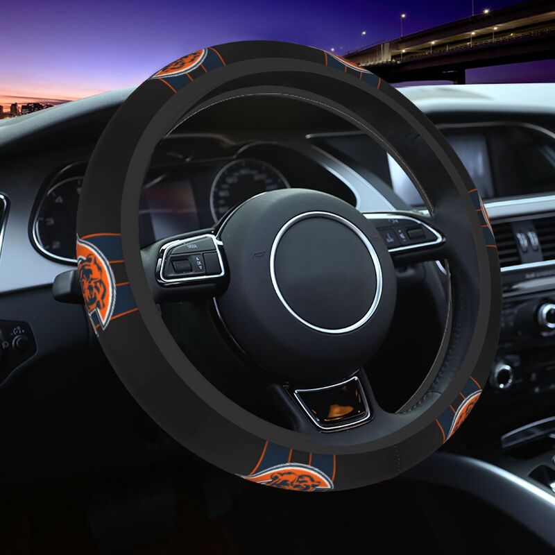 Chicago Bears Printed elastic steering wheel cover anti slip breathable