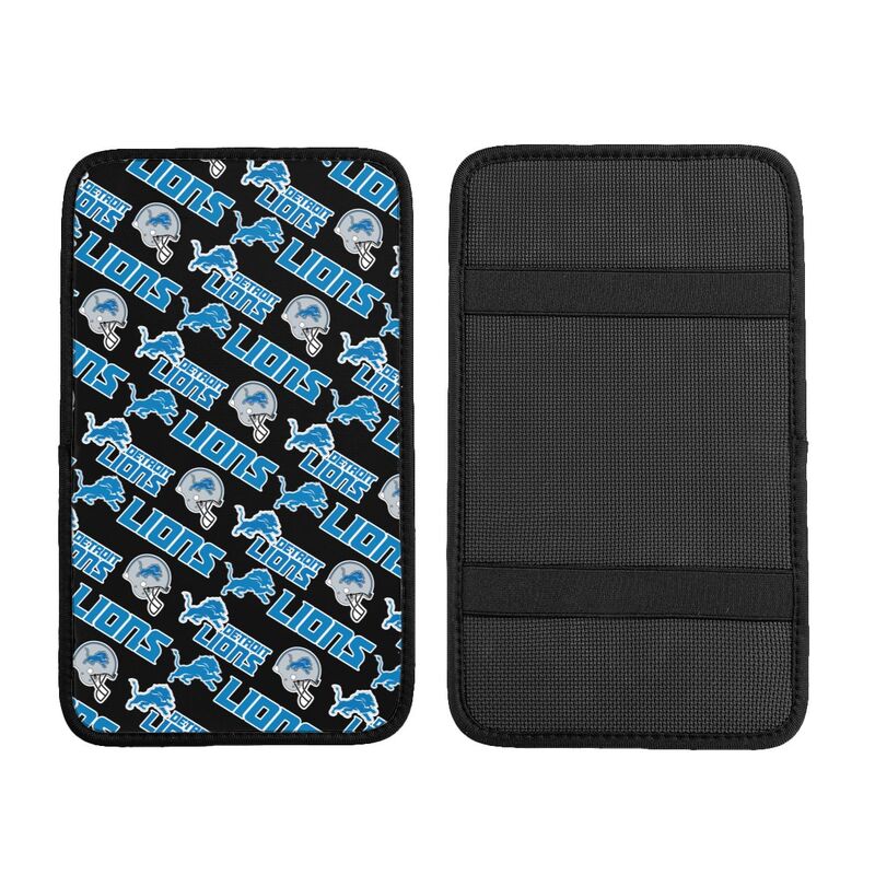 Detroit Lions Printing car armrest box protective pad