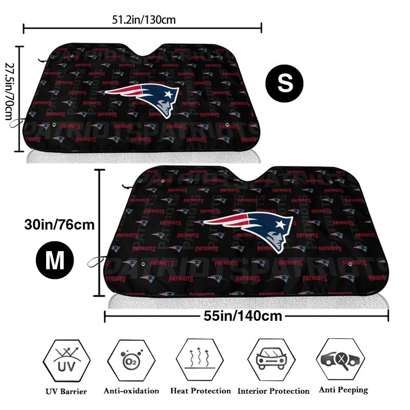 New England Patriots Printed is suitable for front Car windshield sunshades Car windshield sunshades