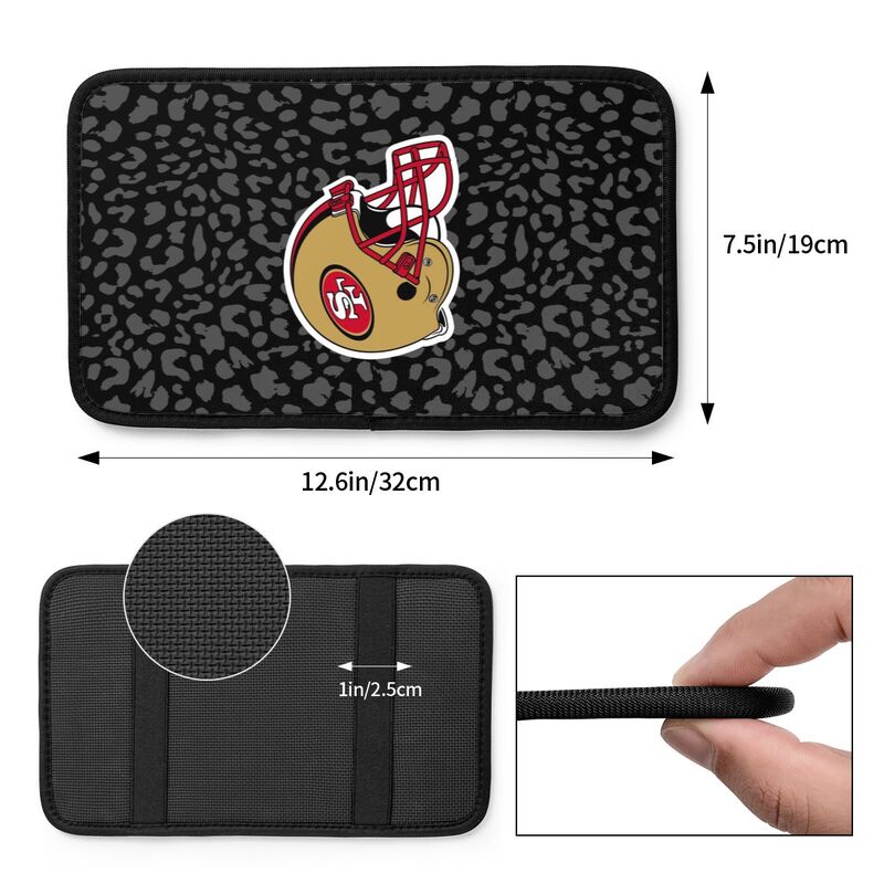 San Francisco 49ers printed Car handrail box cushion Personalized car armrest cover
